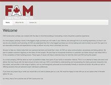 Tablet Screenshot of famconstruction.com